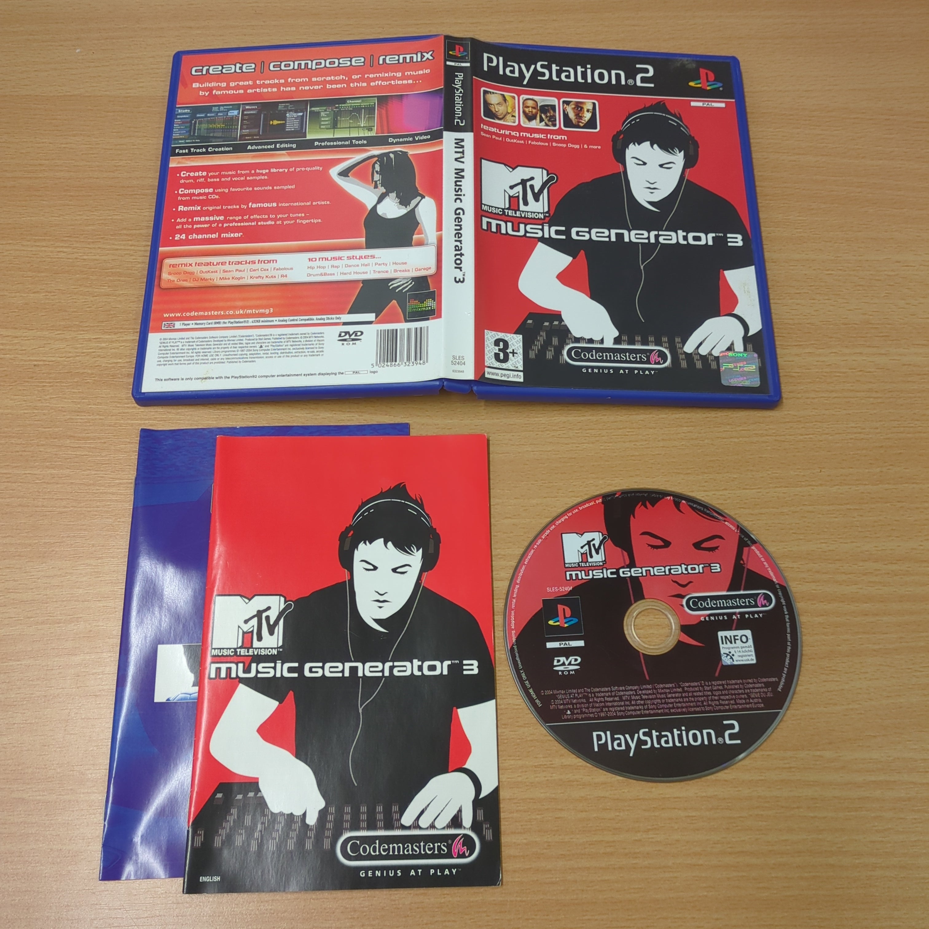 MTV Music Generator 3 Sony PS2 game MTV Music Generator 3 Sony PS2 game